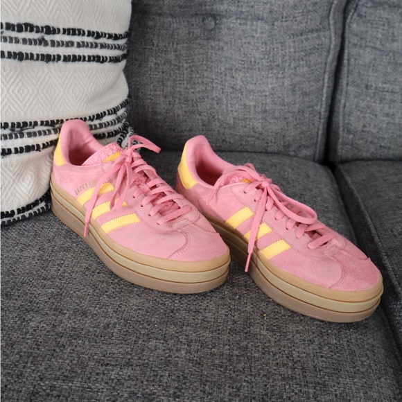 Adidas Women's Bliss Pink Spark Platform Sneakers - Picture 1 of 6
